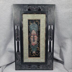Set oof 4 - Unique Vintage Handmade African Box Framed 3D Tribal Mask Tribal
